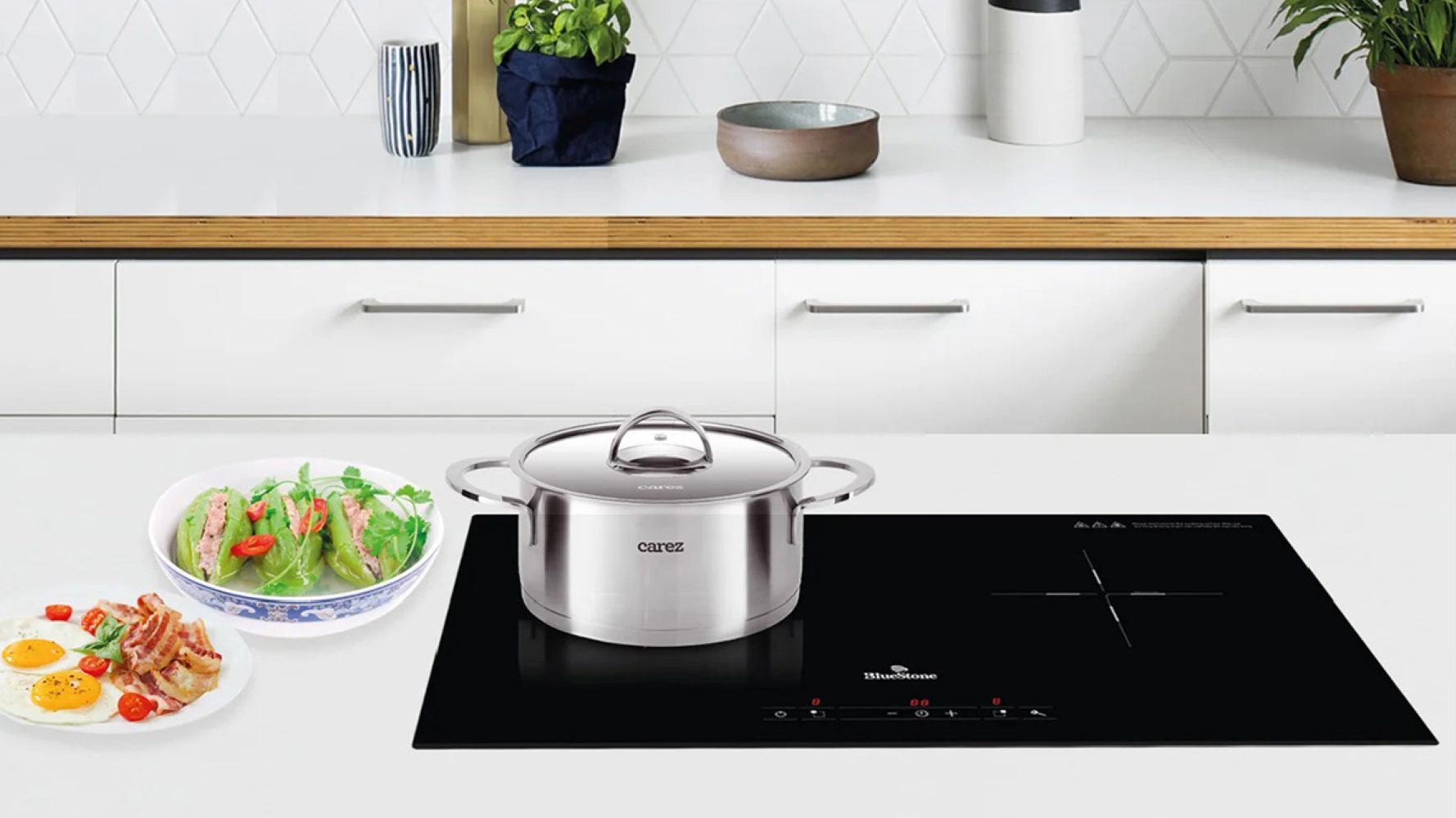 Hai vùng nấu độc lập với tổng công suất 4000W mạnh mẽ