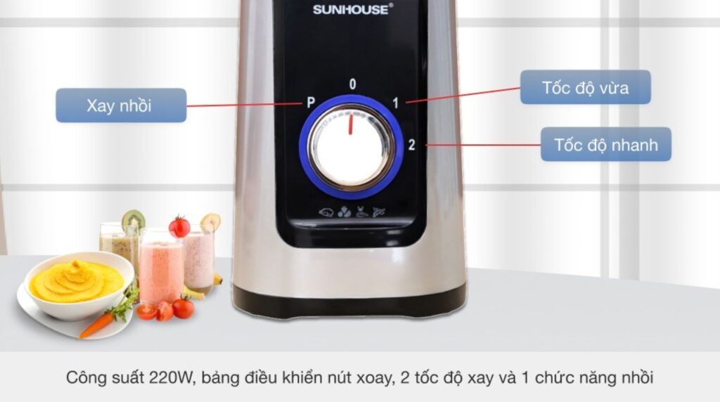Trang bi 2 muc toc do xay ket hop 1 che do xay nhoi xu ly nguyen lieu nhanh chong