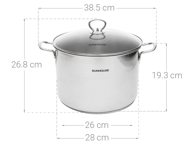 Đường kính 28 cm, thành cao 