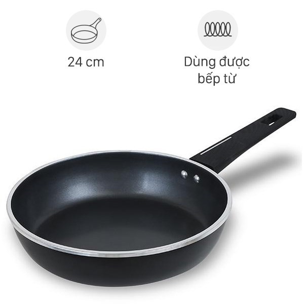 Chảo nhôm chống dính đáy từ Elmich Nero EL-3772 24cm