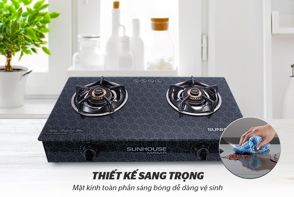 Kiểu dáng sang trọng - hiện đại với mặt kính chịu lực, chịu nhiệt 