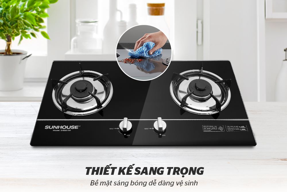 Kiểu dáng sang trọng với mặt kính cao cấp, thiết kế lắp âm hiện đại 