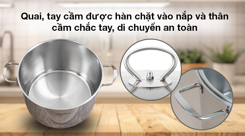 Quai và tay cầm hàn chặt, di chuyển an toàn 