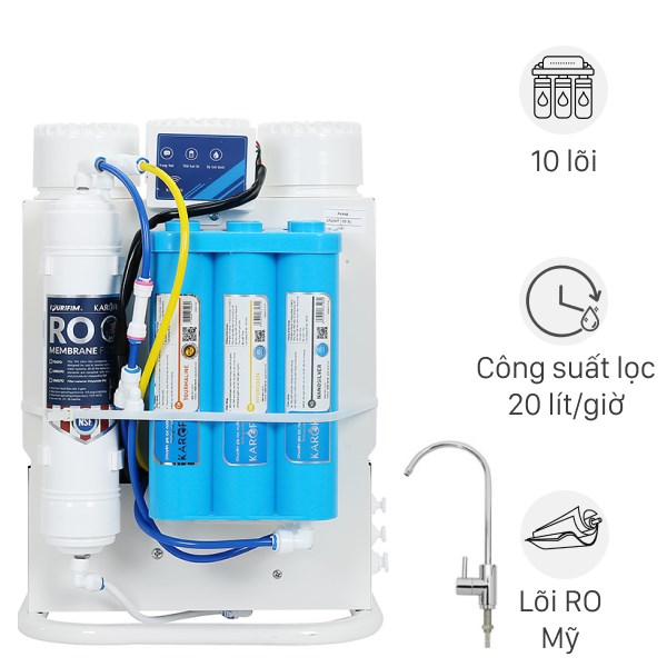 Máy lọc nước RO Hydrogen Karofi KAQ-U95 10 lõi