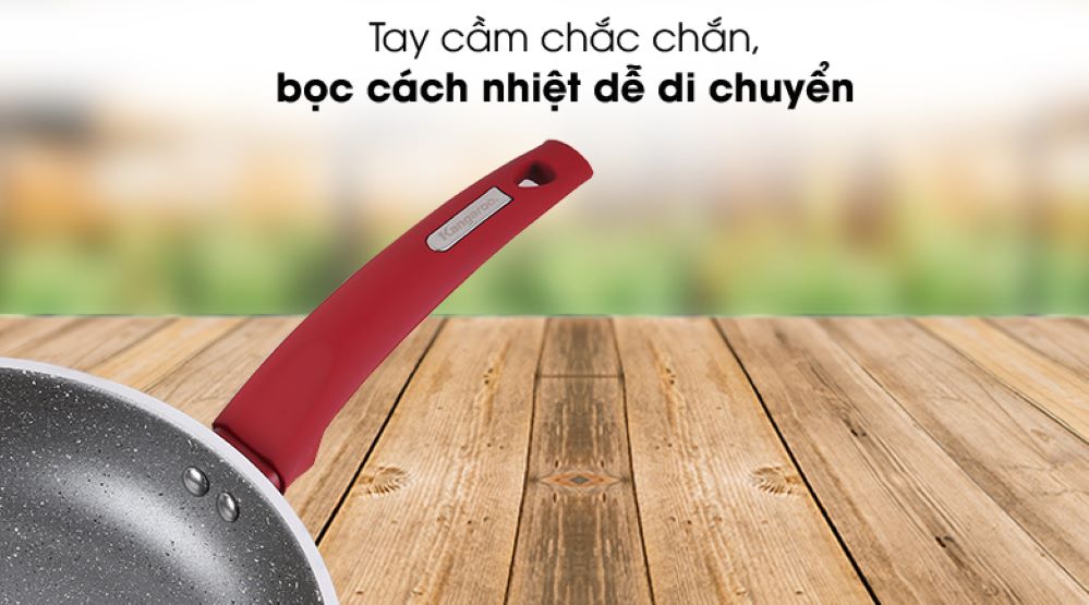 Tay cầm bọc Silicon cách nhiệt, tiện lợi khi sử dụng
