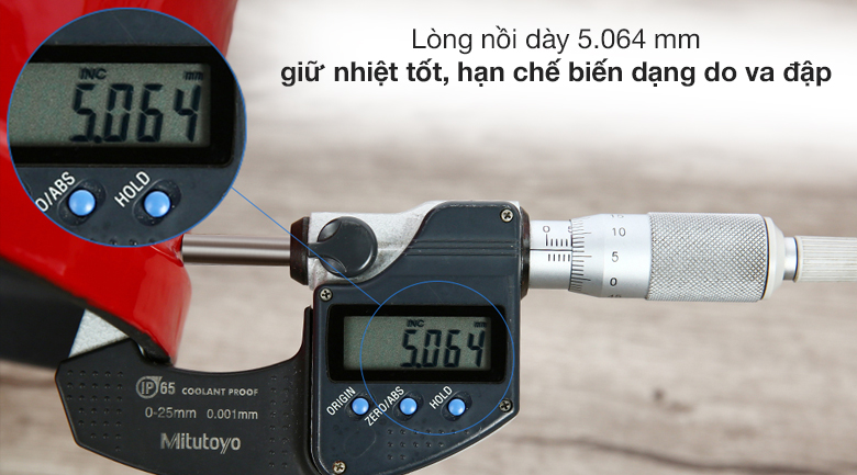 Thành nồi dày, giữ nhiệt hiệu quả cho món ninh hầm 