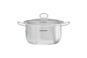 Nồi inox 5 đáy nắp kính 20 cm Sunhouse SHG788-20 bền bỉ