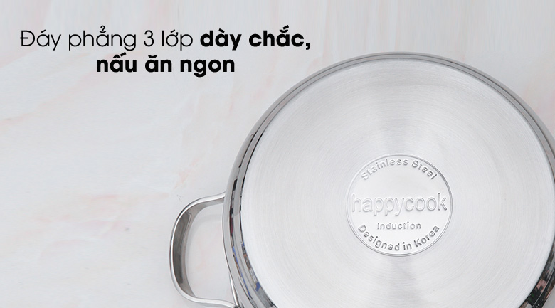 Thiết kế 3 đáy giúp truyền nhiệt nhanh và đều 