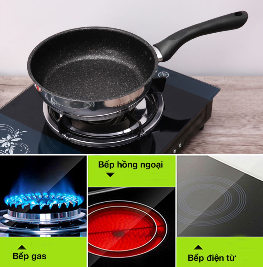 Thiết kế nhỏ gọn, dùng được trên nhiều loại bếp