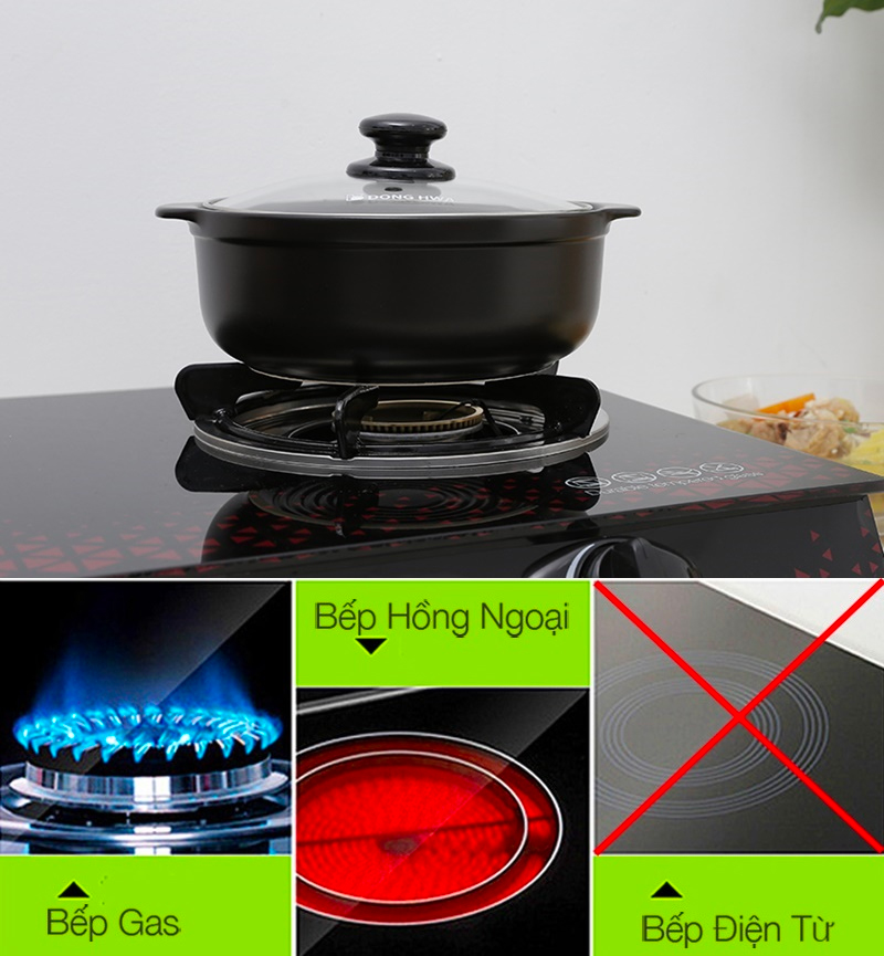 Tương thích bếp gas và bếp hồng ngoại