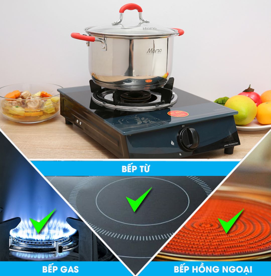 Tương thích đa dạng loại bếp 