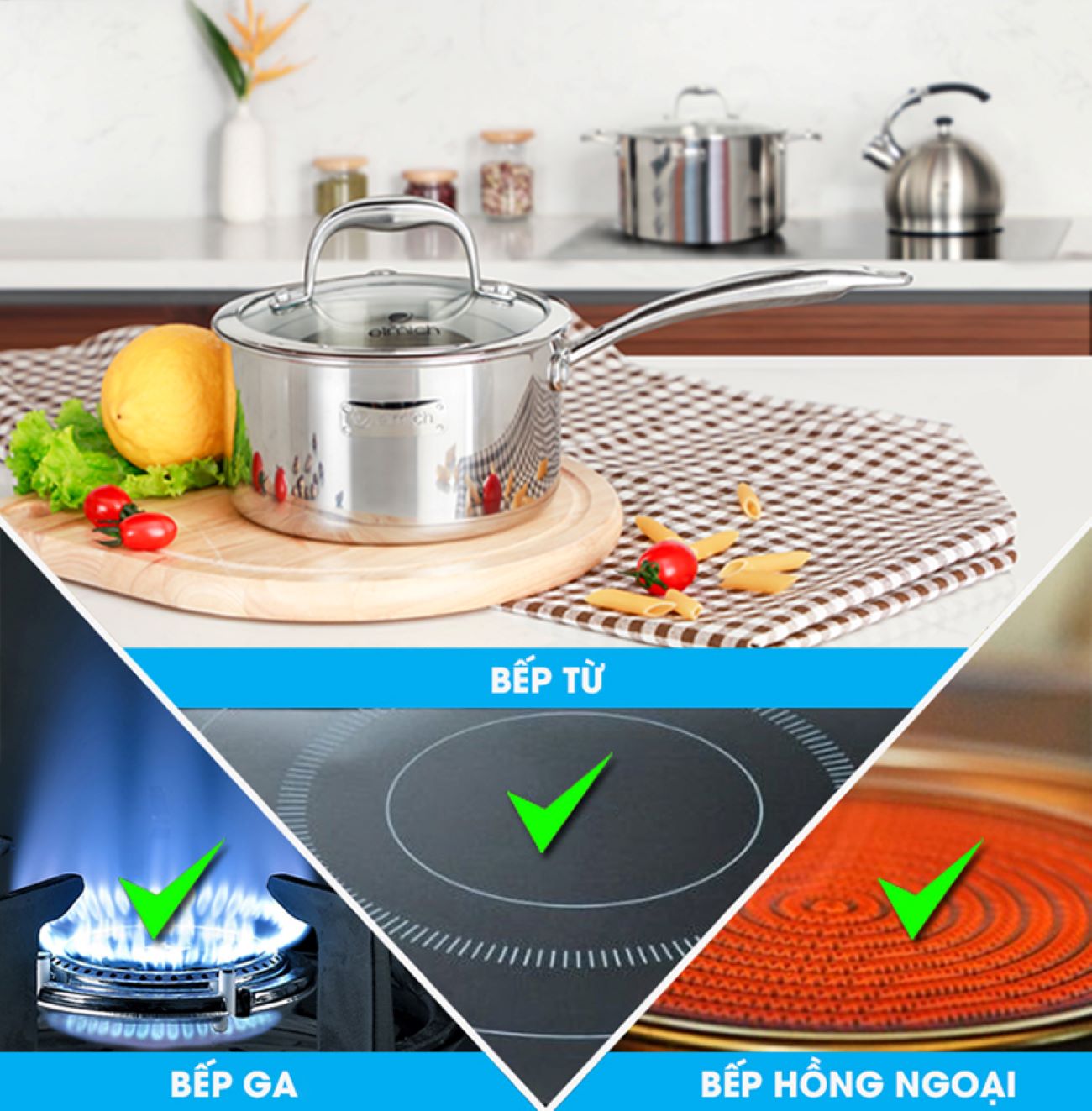 Tương thích mọi loại bếp